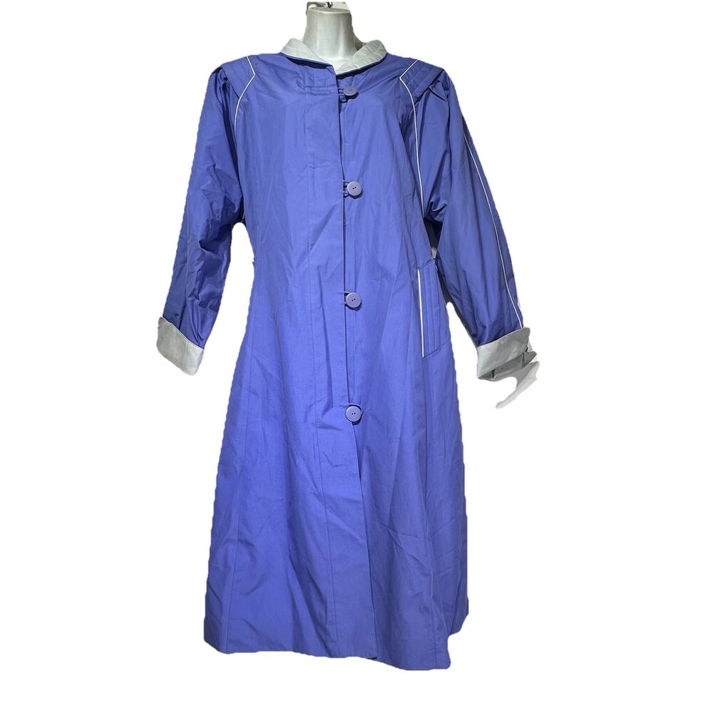 mulberry street purple Two Tone rain trench coat jacket Size 11/12
